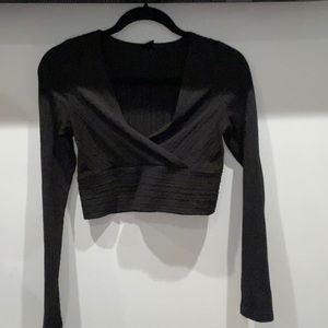 SHEIN Long sleeve knit crop top